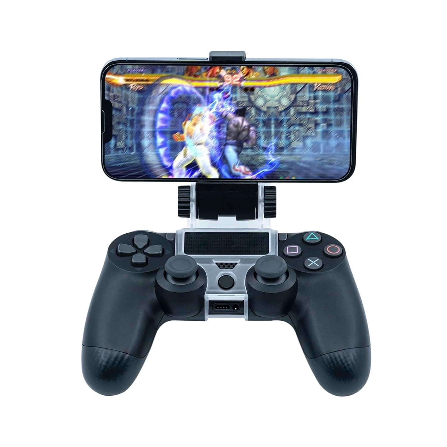 PS4 Controller Phone Mount Clip – Adjustable Holder for Smartphones Up to 6 Inch