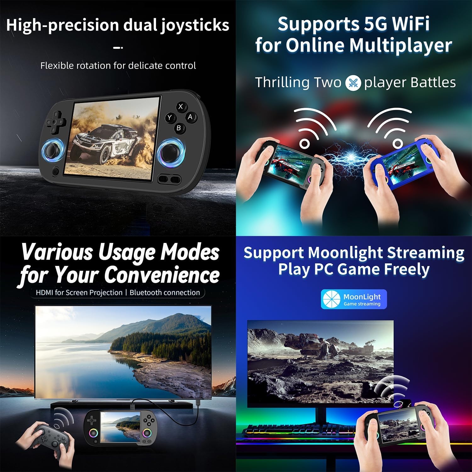 Retro Handheld Game Consoles RG40XXH Retro Gaming Console 64 TF Card Preloade…