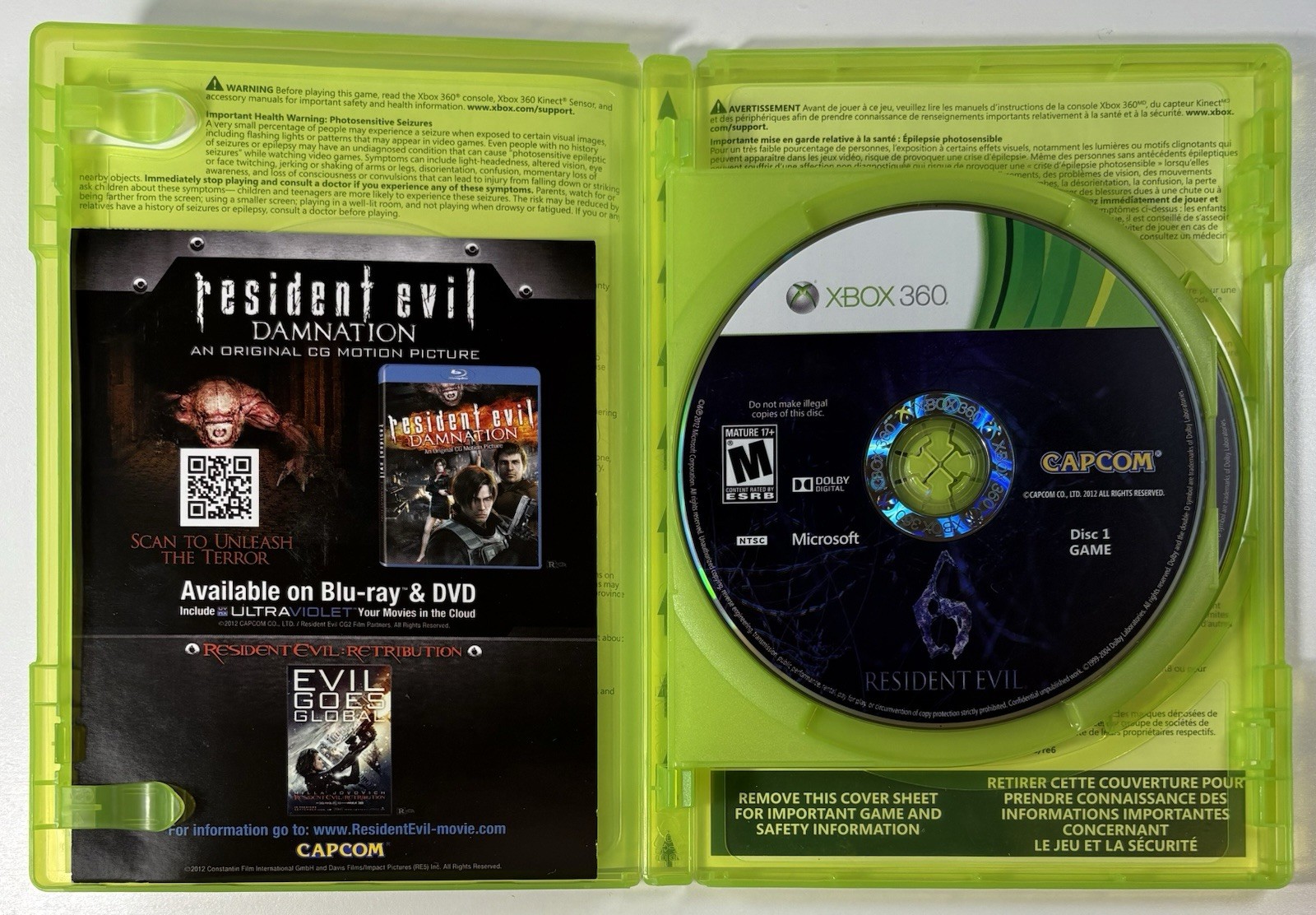 Resident Evil 6 (Microsoft Xbox 360, 2012) W/ Case – TESTED WORKS