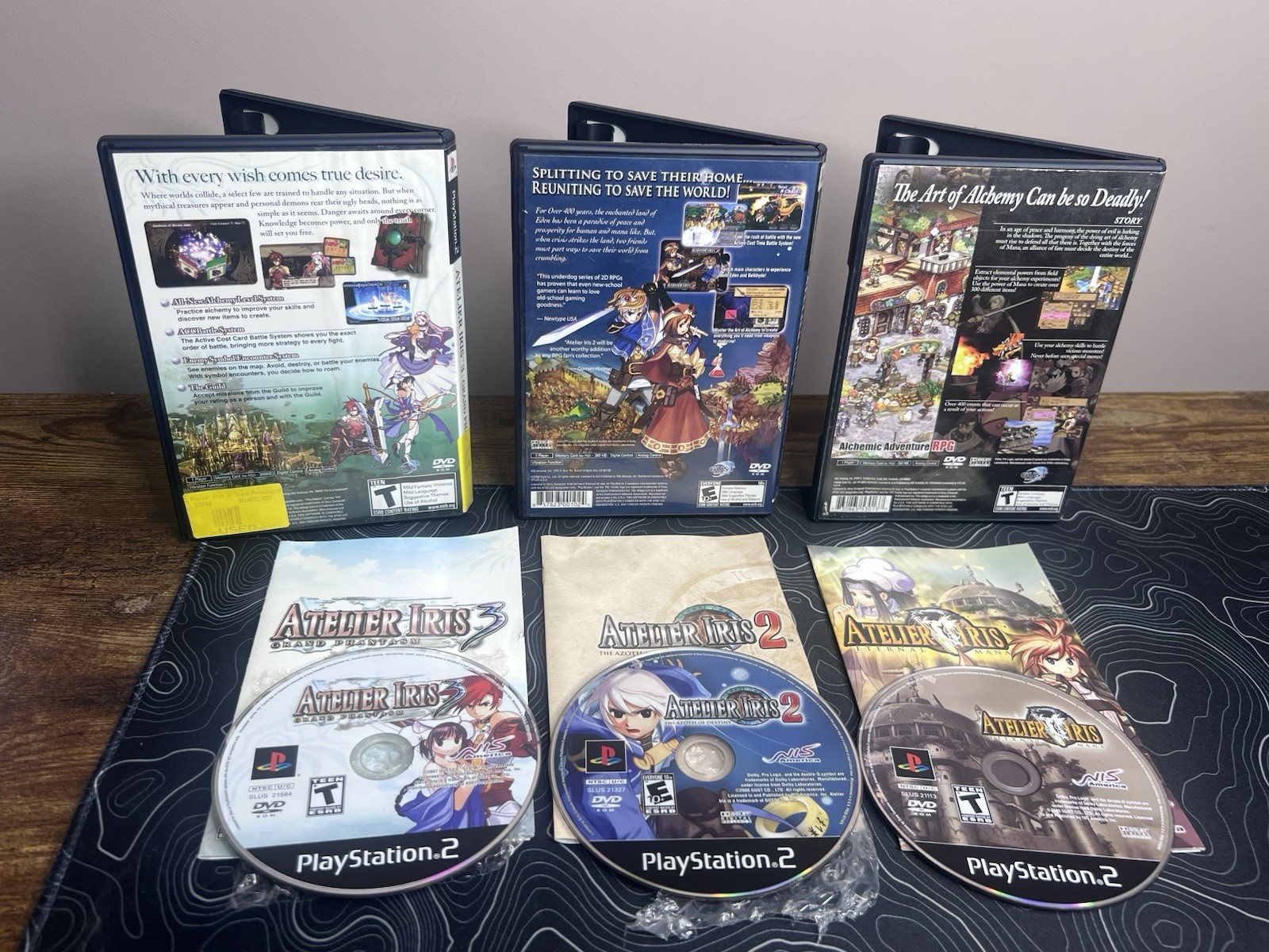 Atelier Iris 1,2 & 3 Lot CIB. PlayStation 2