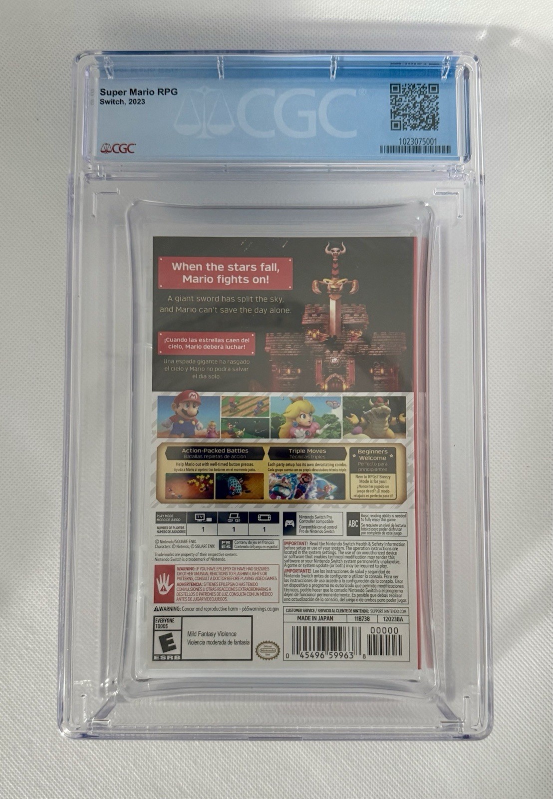 Super Mario Bros RPG – Nintendo Switch – New/Sealed – Graded CGC 9.6 A++