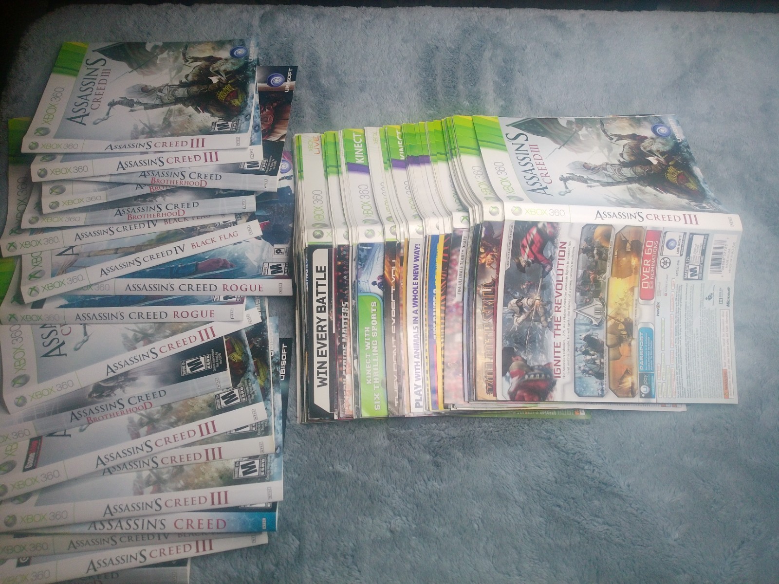 Lot of 156 Xbox 360 Cover Art Inserts – Authentic/Original – Free Shipping!