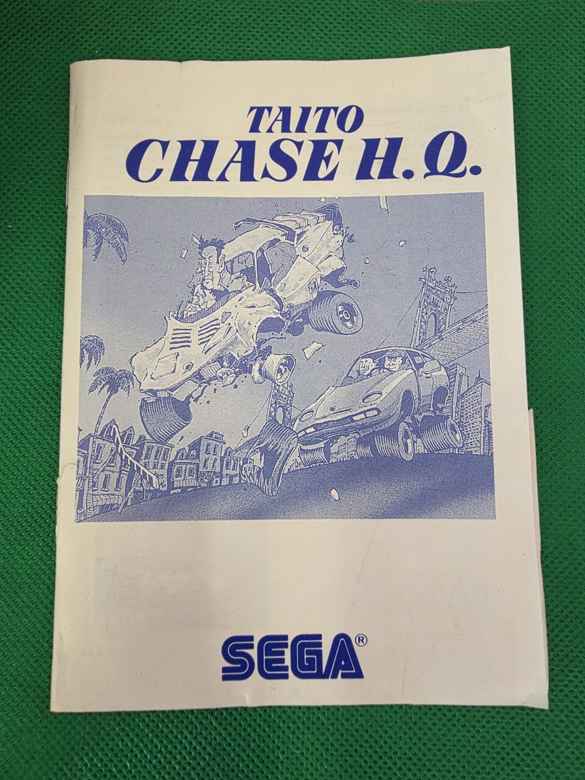 Sega Master System Taito Chase HQ Game Complete with Manual 1990 Used
