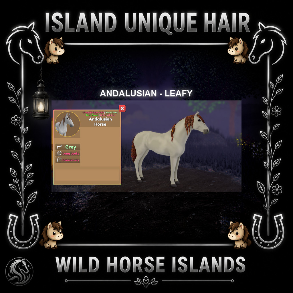 Wild Horse Islands – Andalusian Rcs Horse IUH Island Unique Hair Choose Hair
