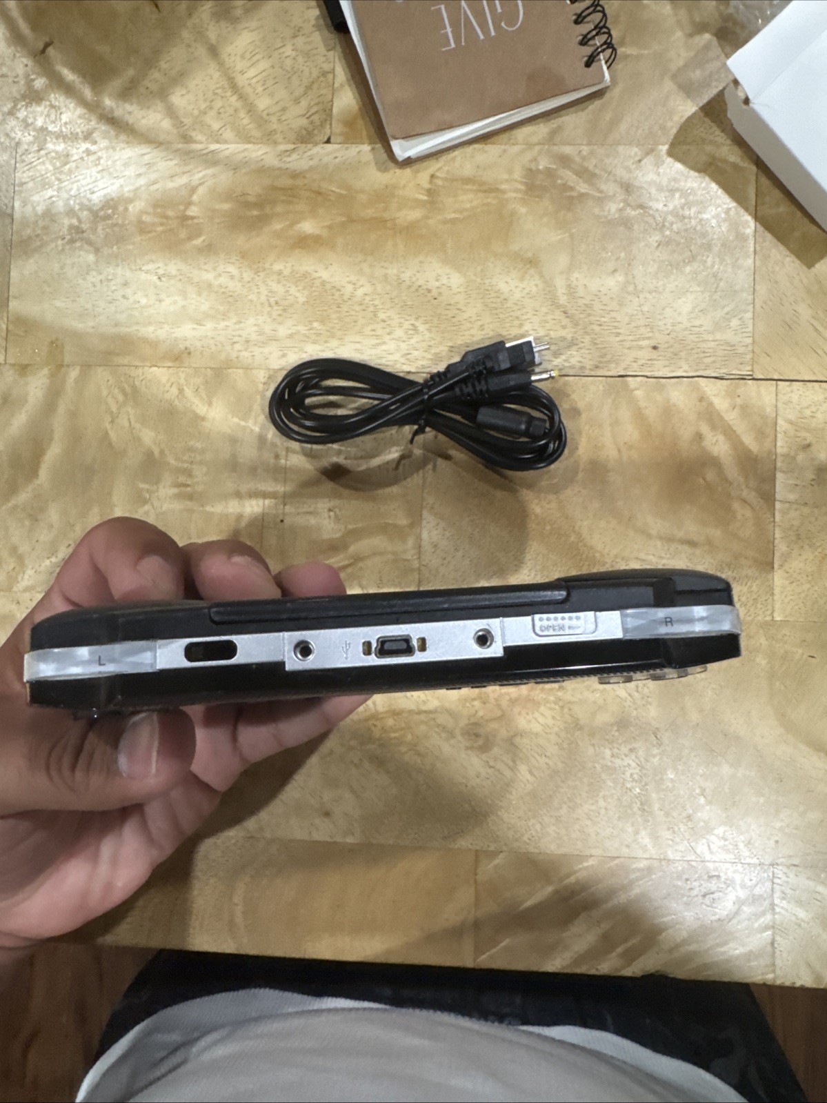 Sony psp 1001 Console Tested New Battery, Charger, No Memory Card Black Fat