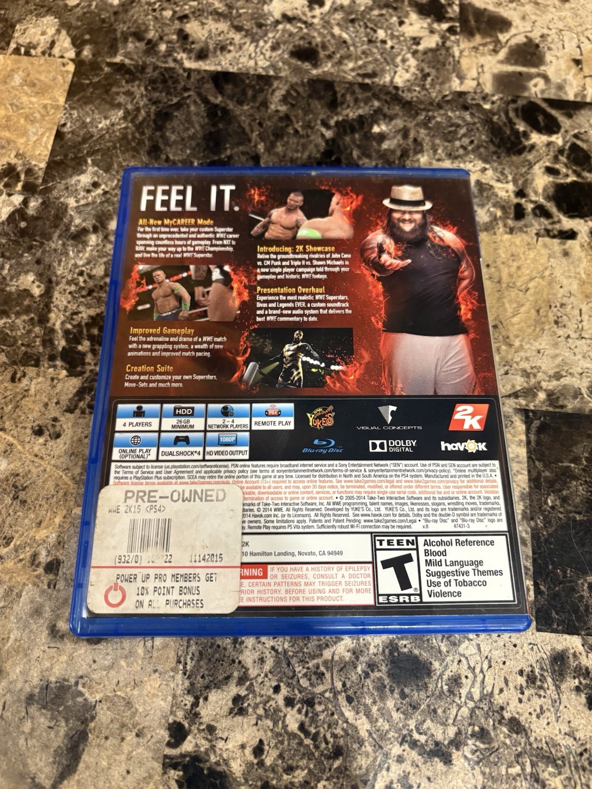 WWE 2K15 (Sony PlayStation 4, 2014)