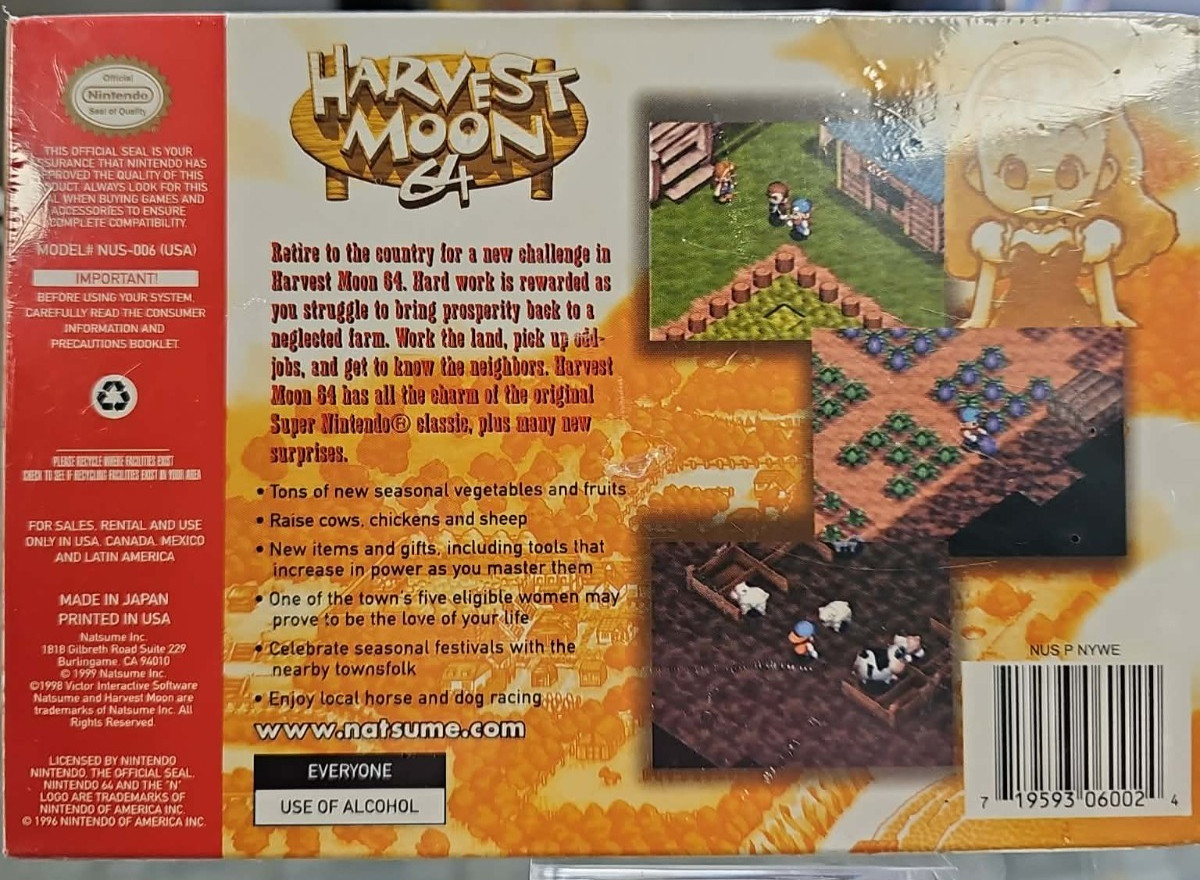 Harvest Moon 64 Nintendo N64 Natsume – Factory Sealed Brand New READ
