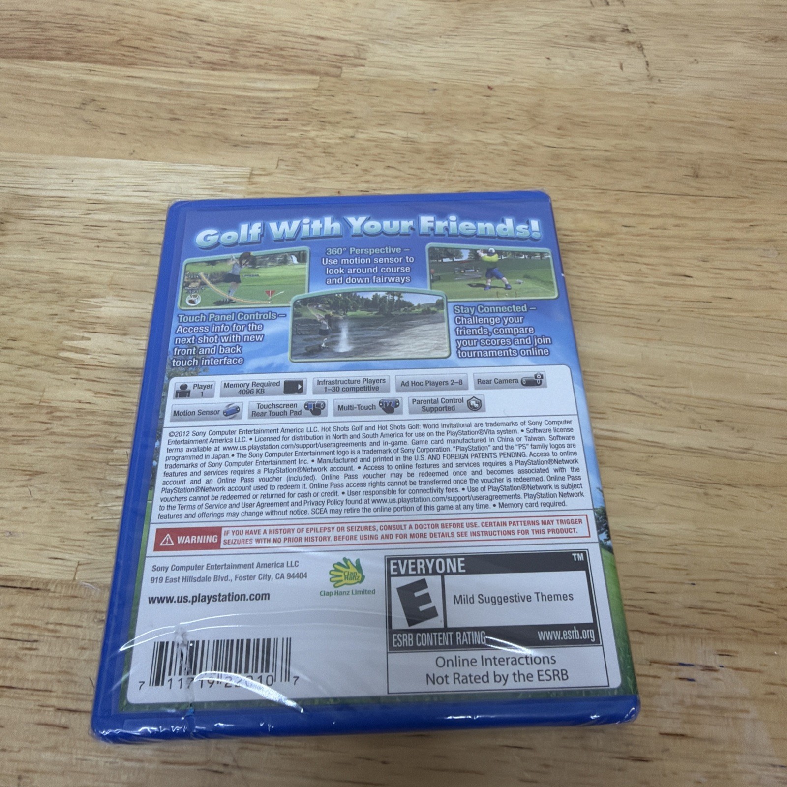 Hot Shots Golf World Invitational Sony PlayStation Vita Rip Seal Please Read
