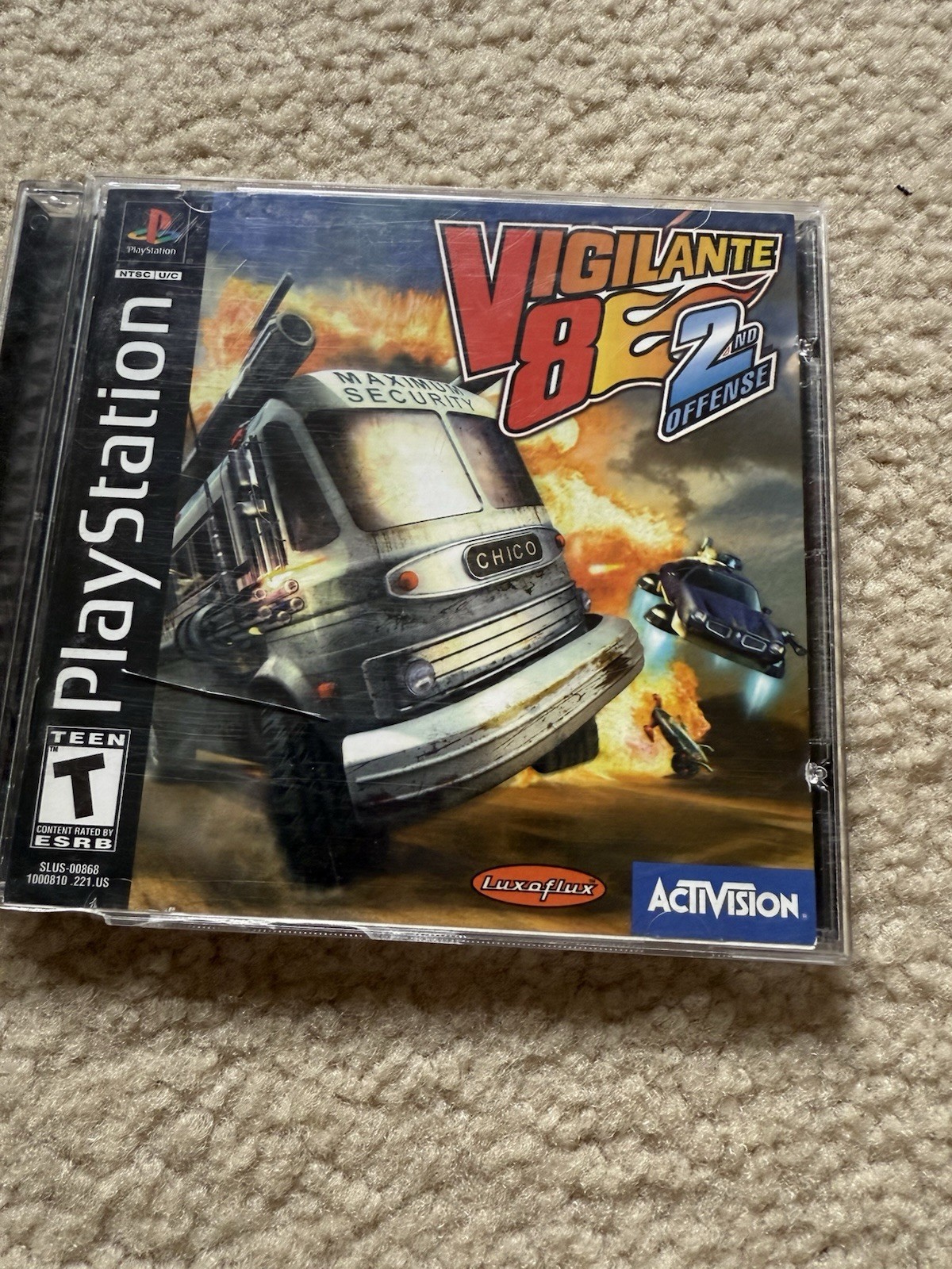 Vigilante 8 2nd Offense & Vigilante 8 PS1 – Complete CIB + Reg Card