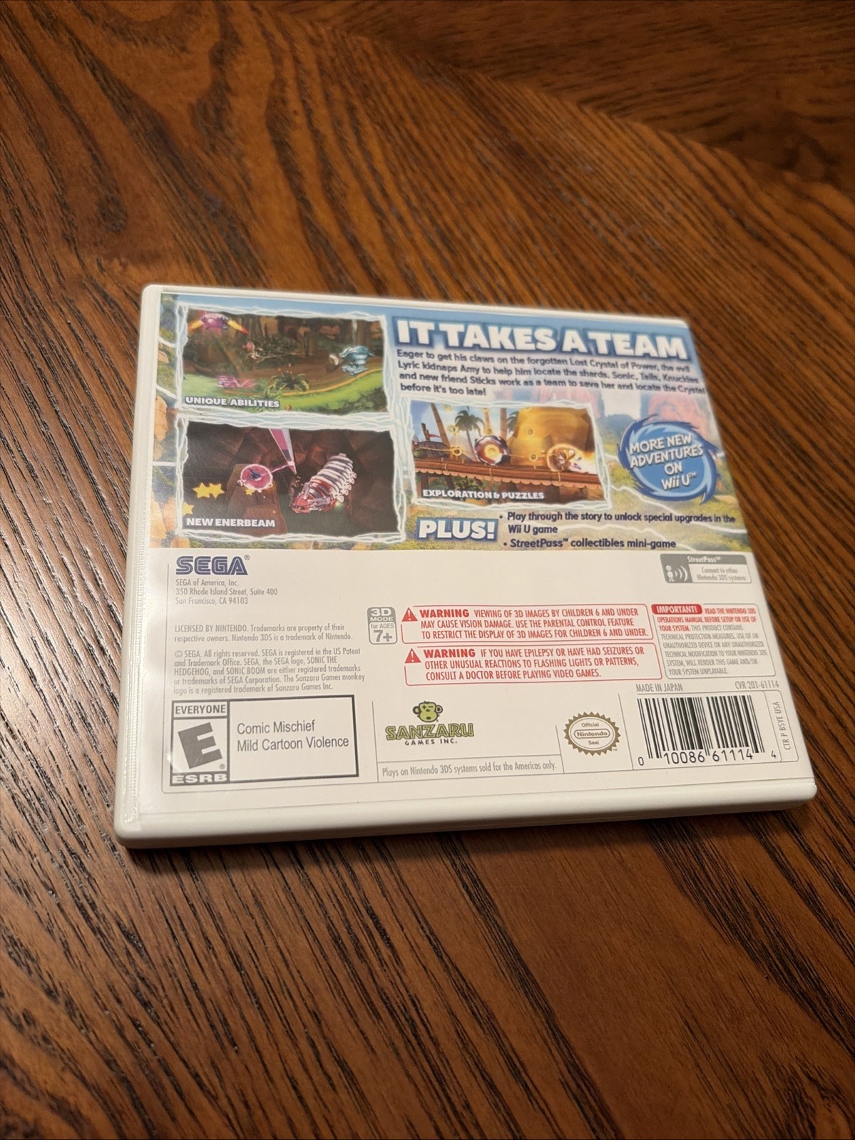 Sonic Boom: Shattered Crystal (Nintendo 3DS, 2014) Complete Tested And Working