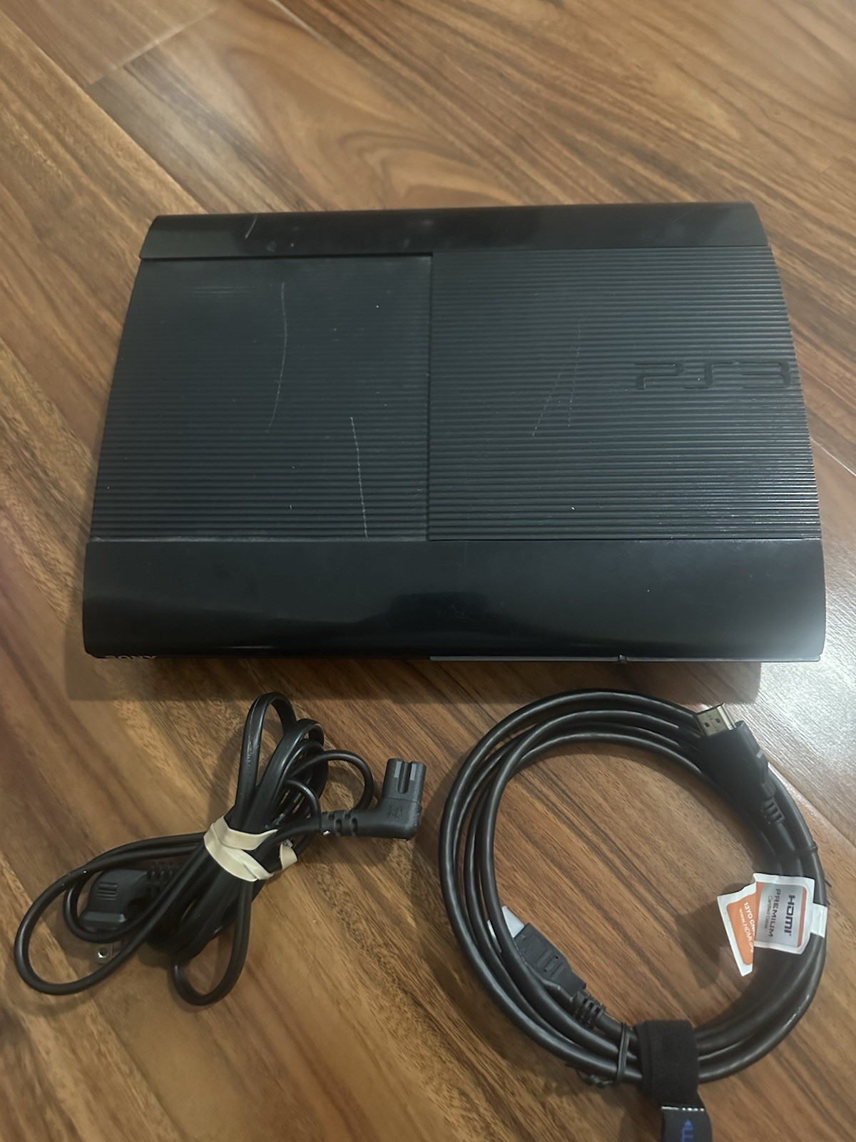 Sony PlayStation 3 Super Slim Console CECH-4001B Console & Cords Only. Tested!