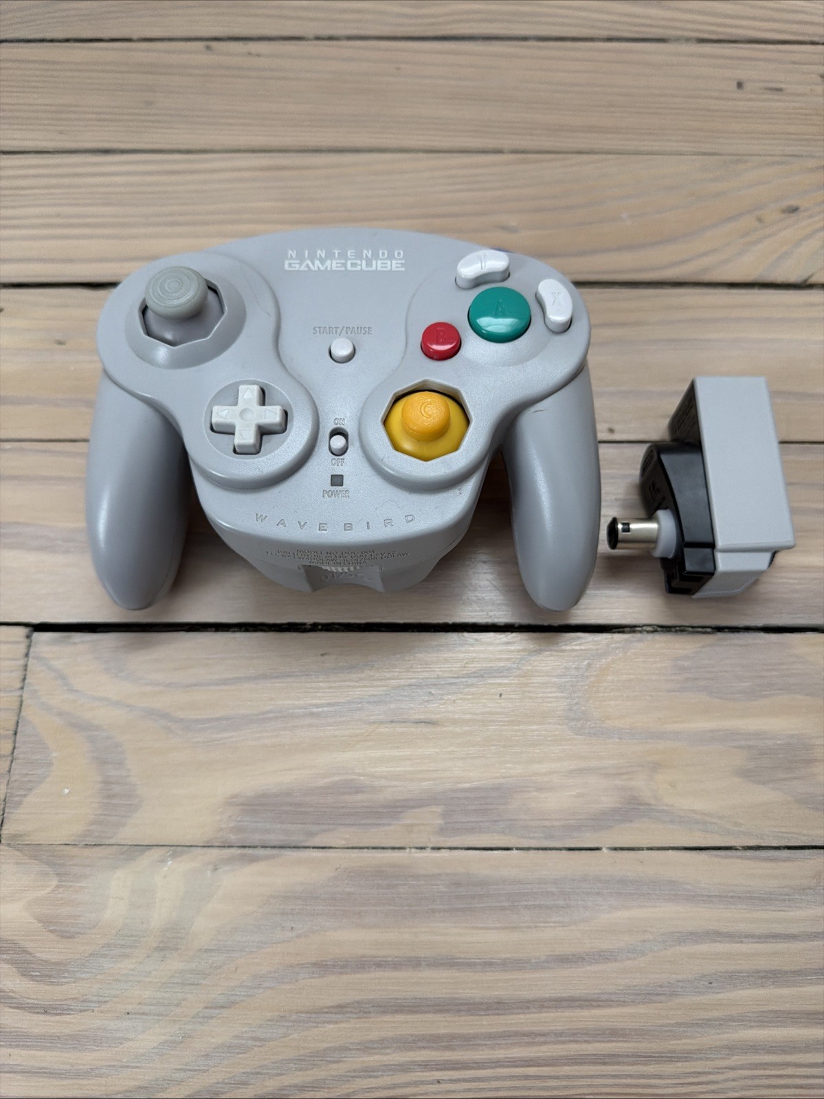 Nintendo GameCube Wavebird Platinum Wireless Controller With Receiver OEM Tested