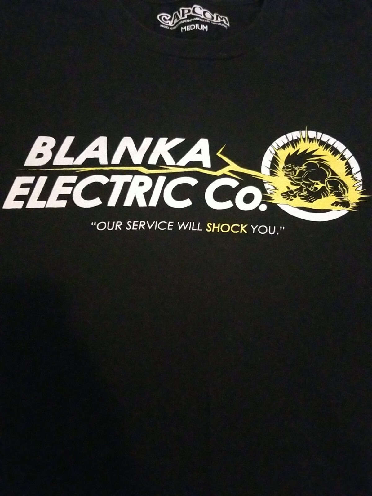 Street Fighter Blanka Electric Co. RARE Shirt Size Medium