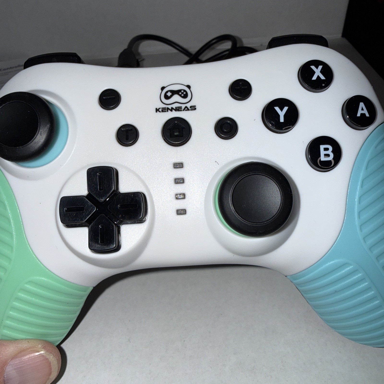 Kenneas Wireless Controller for Nintendo Switch Animal Crossing Theme Green/Blue