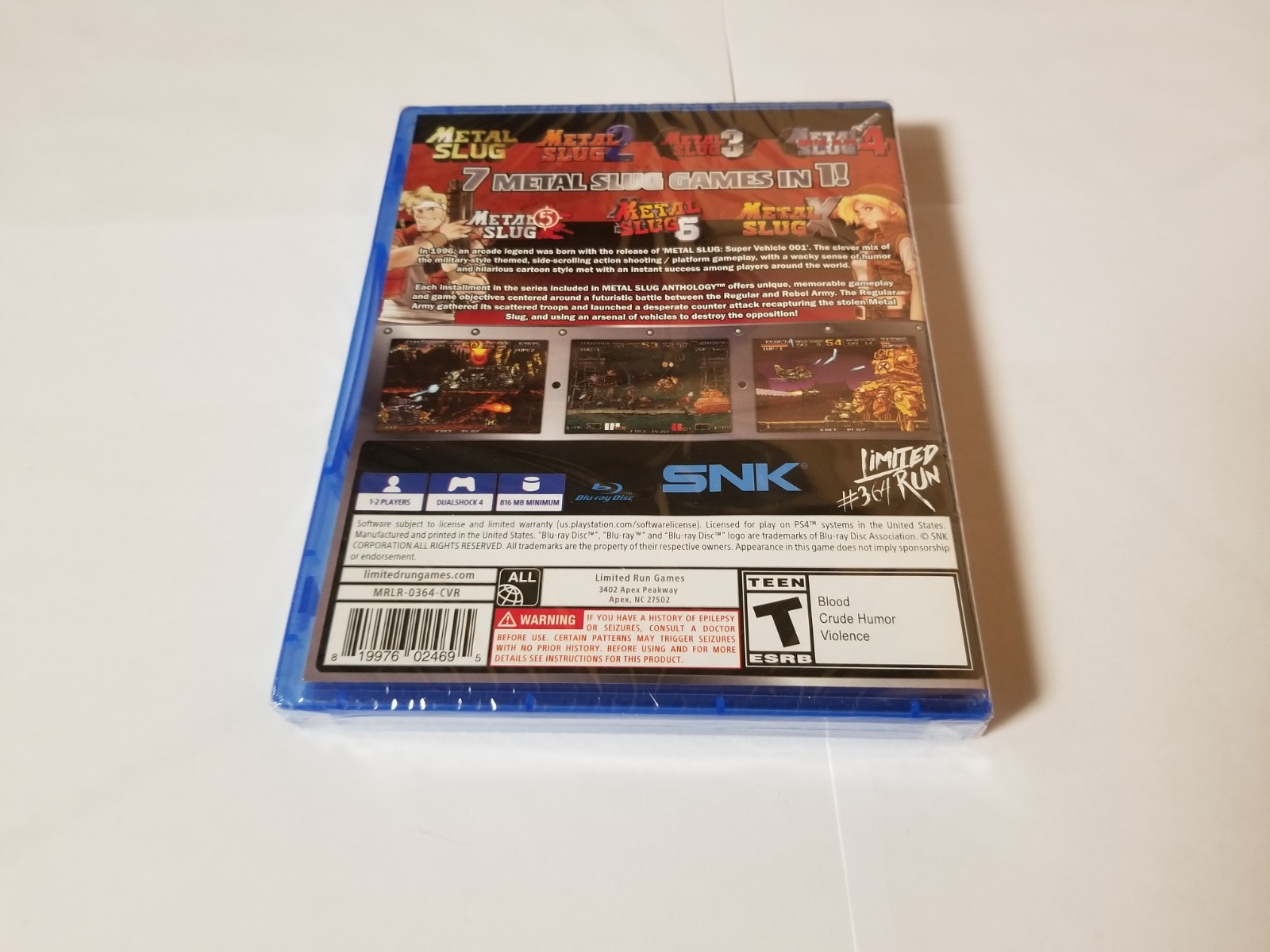 Metal Slug Anthology PlayStation 4 new limited run