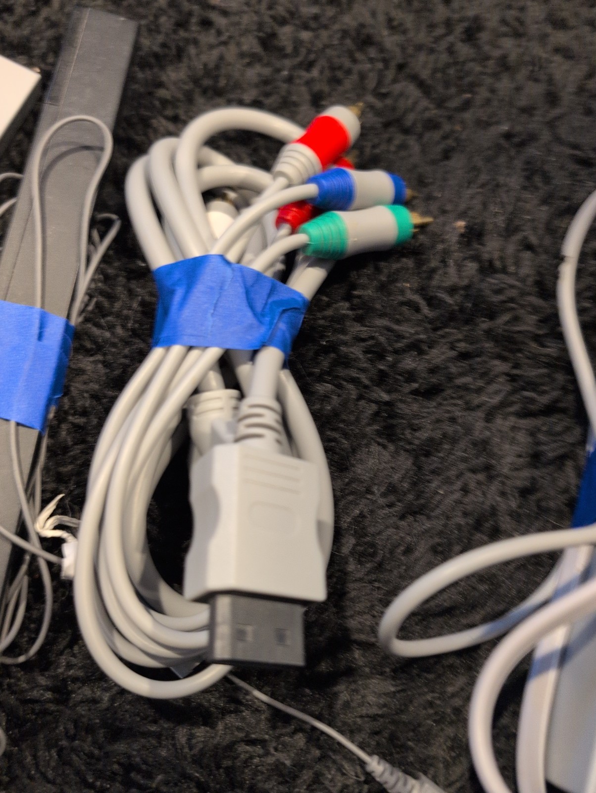 Original OEM Nintendo Brand Wii Power Cord, AV Cable, Sensor bar Bundle – TESTED