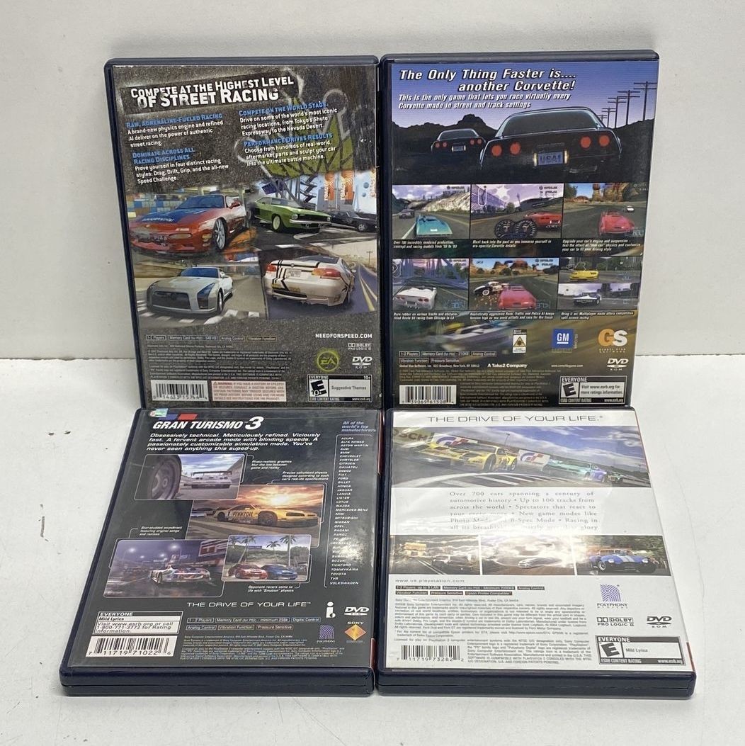 Gran Turismo 4 Need for Speed ProStreet 4 PlayStation 2 PS2 Game Lot CIB