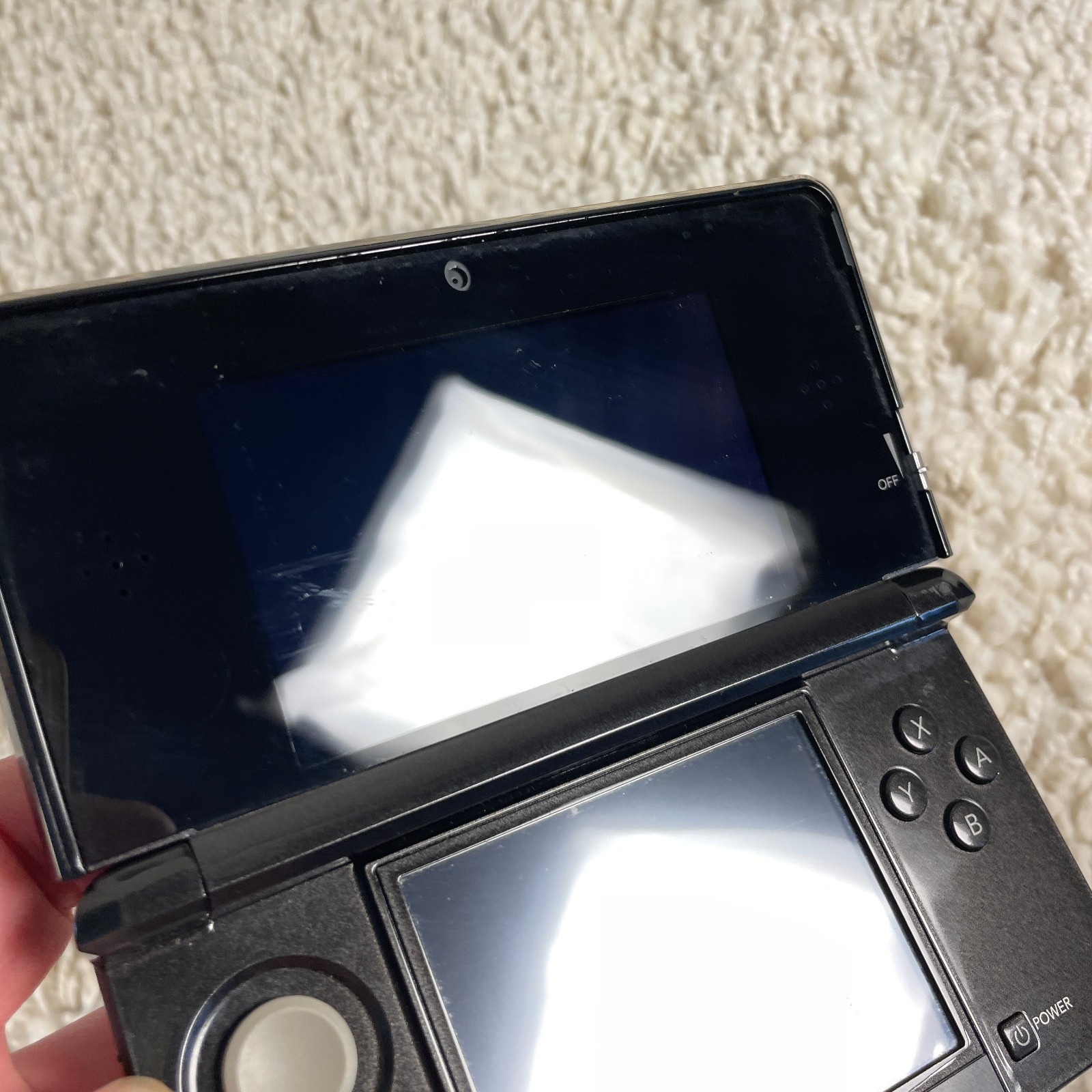Nintendo 3DS Cosmo Black Handheld Console System CTR-001 Tested