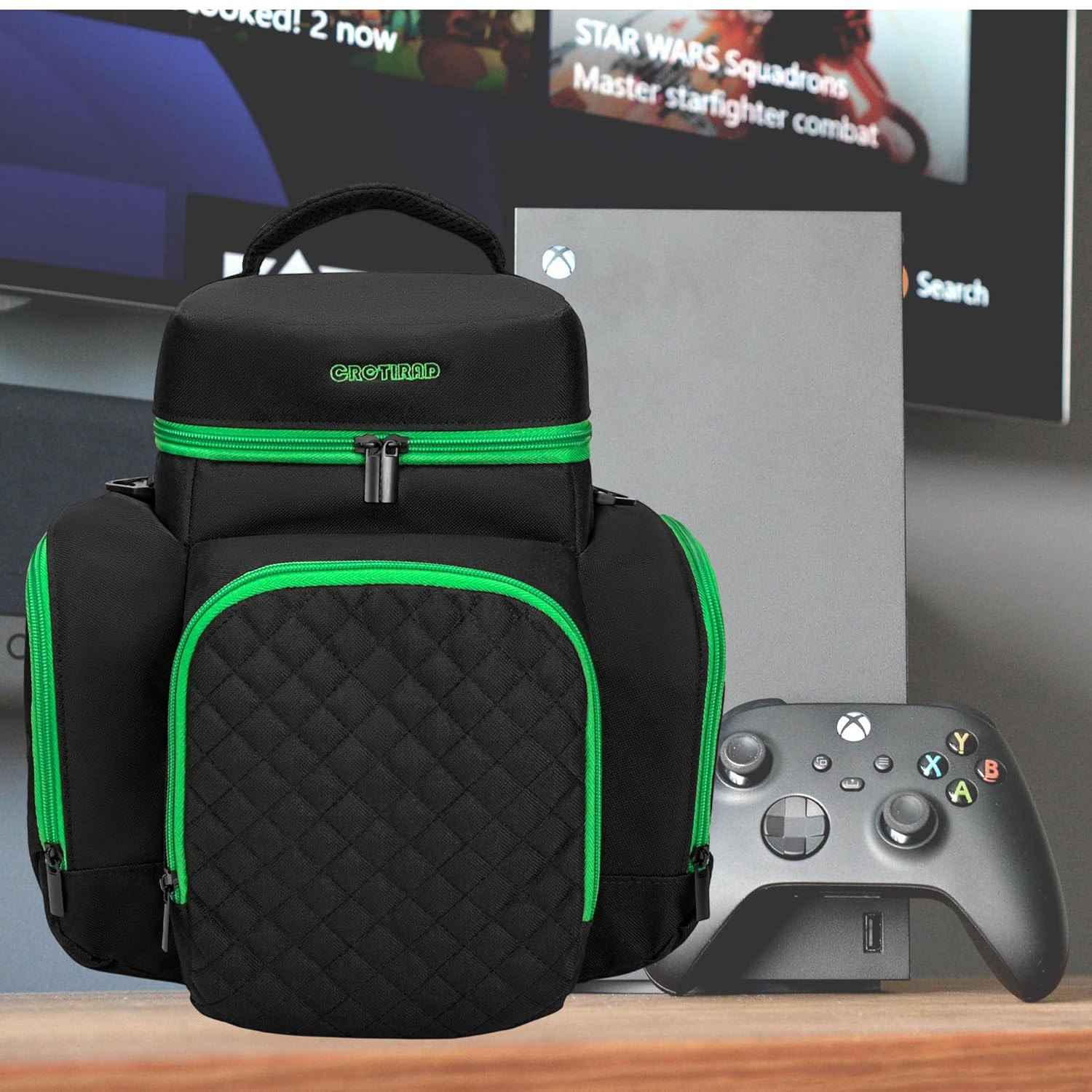 Carrying Case Compatible with Xbox Series X, Travel Bag with Multiple Storage Po