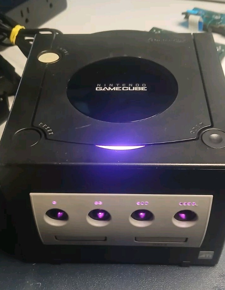 Pink Purple Nintendo GameCube LED Light Mod Modification for controller ports