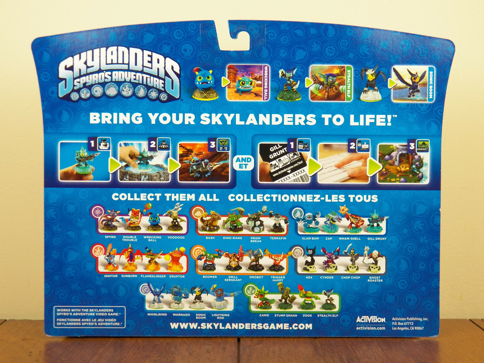 Skylanders 3-Pack Wrecking Ball, Stealth Elf, Sonic Boom Figures -Spyros-**NEW**