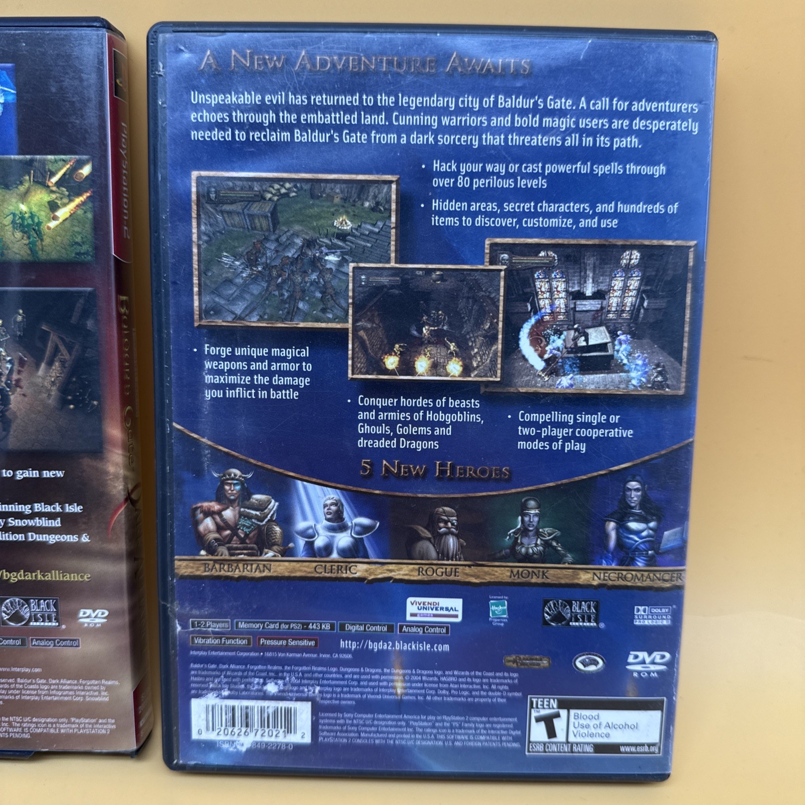 Baldur’s Gate Dark Alliance 1 & 2 – PS2 Game Bundle – CIB – Tested & Working