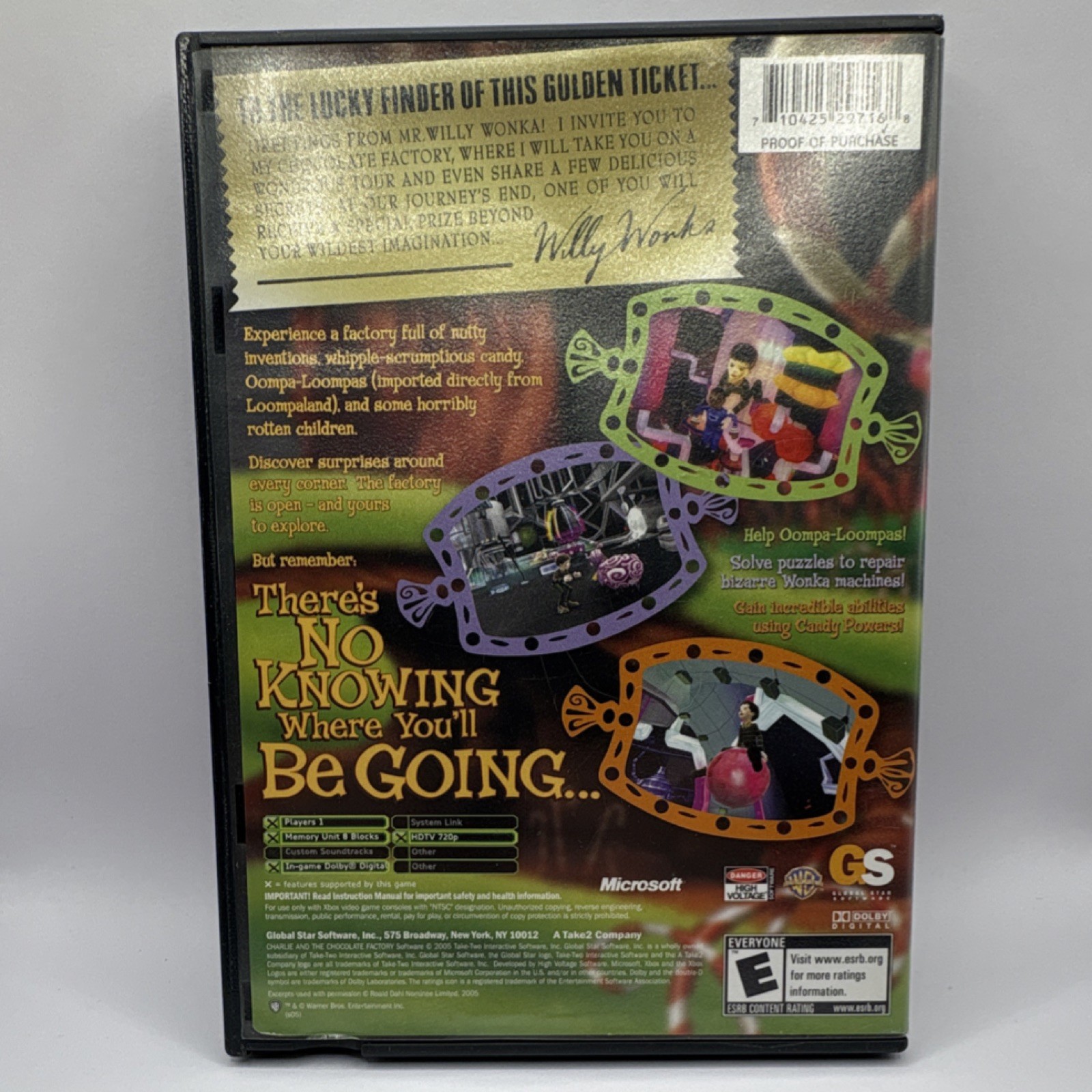 Global Star Software Charlie and the Chocolate Factory Xbox Action Adventure 20…