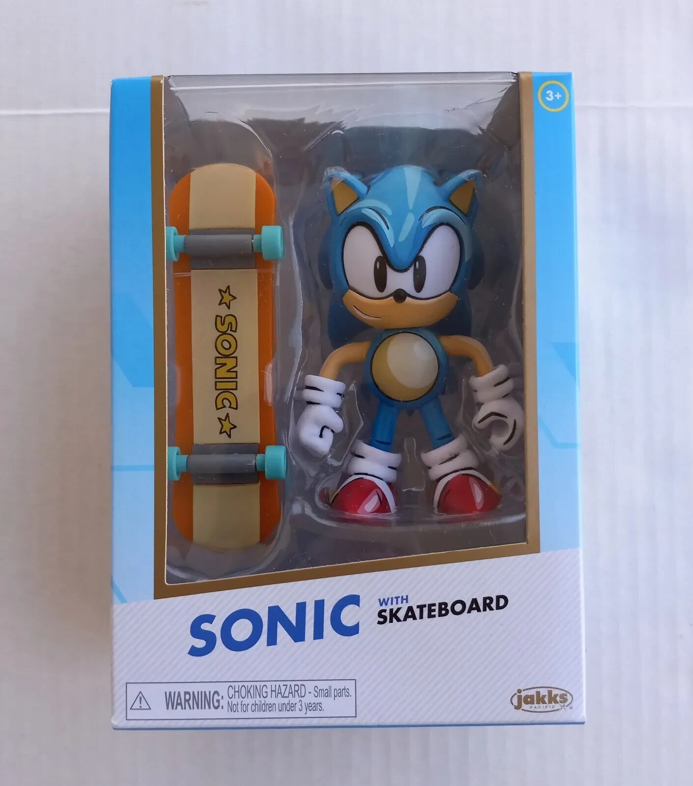 Sonic the Hedgehog JAKKS Gold Collector Action Figure Classic with Skateboard