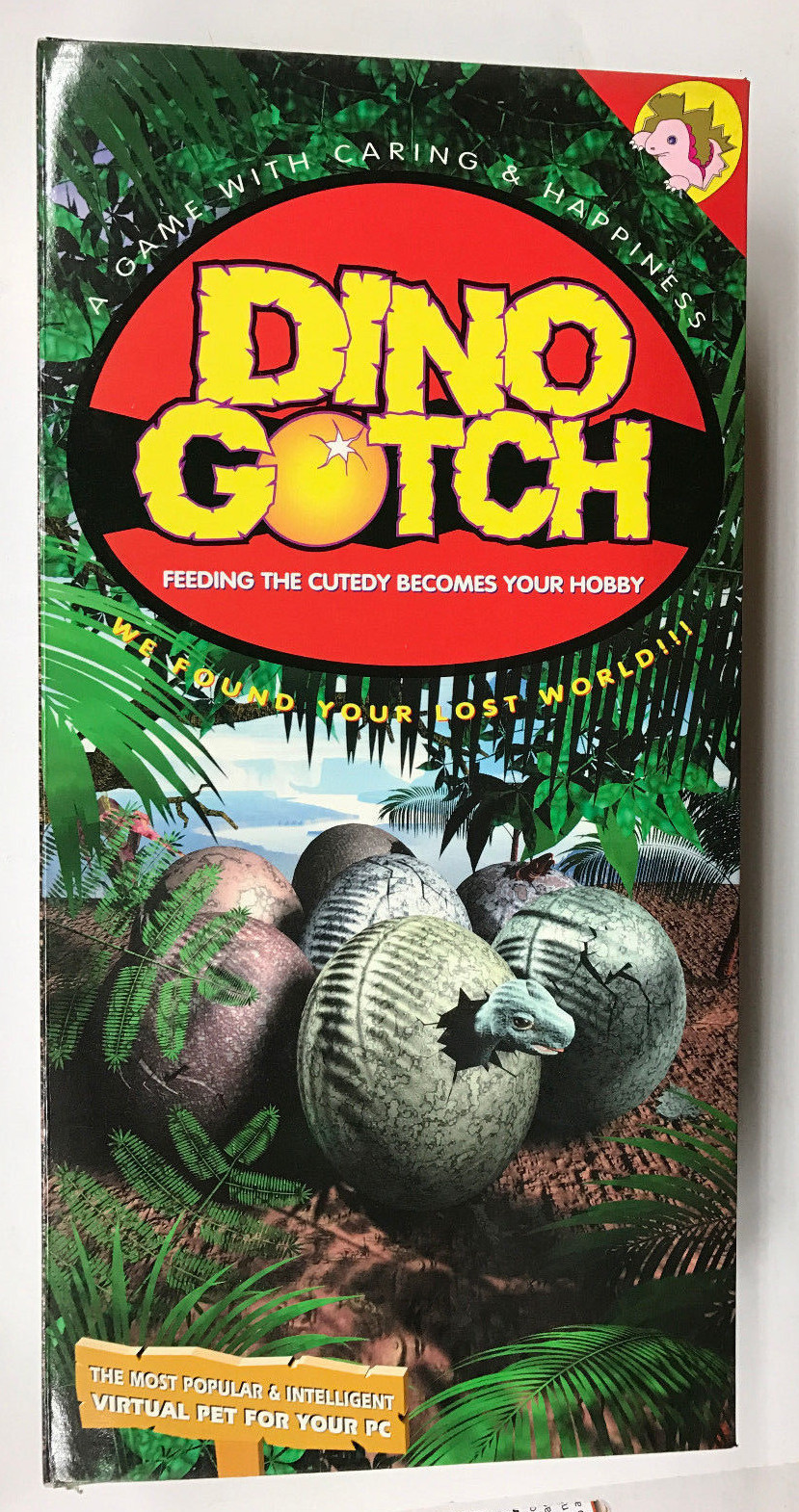 Rare Vintage 1997 CDROM Game DINO GOTCH Virtual Pet Dinosaur Autosoft Win 95 New