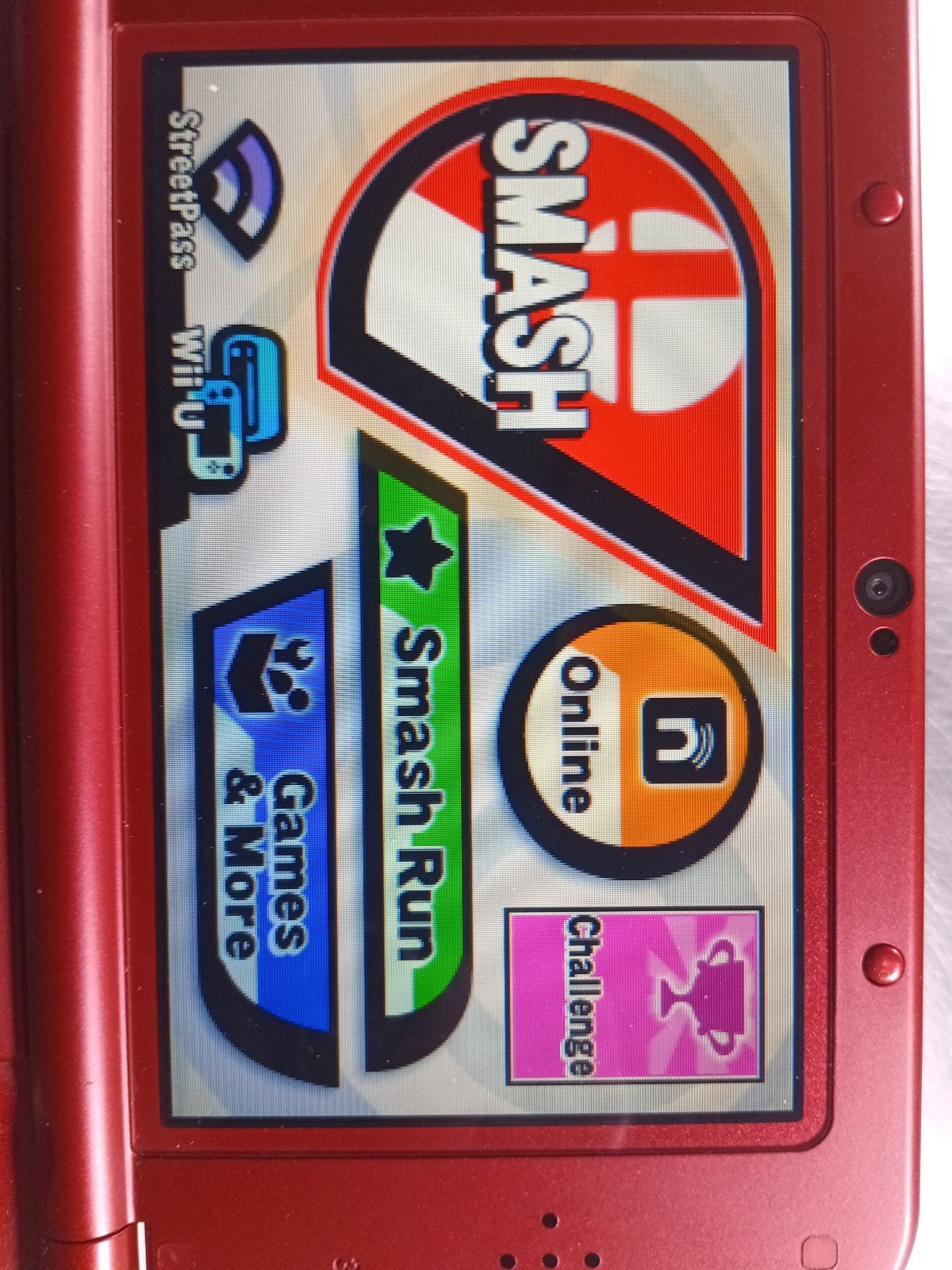 Nintendo New 3DS XL 120GB RED-001 Red (Wi-Fi) USB Charging Cable/Super Smash Bro
