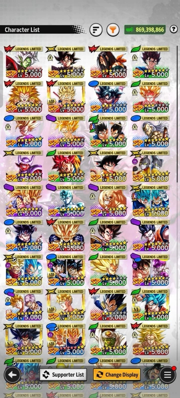 Dragon Ball Legends Endgame Account || 11 Summonable UL || 6 LR || Stacked Acc