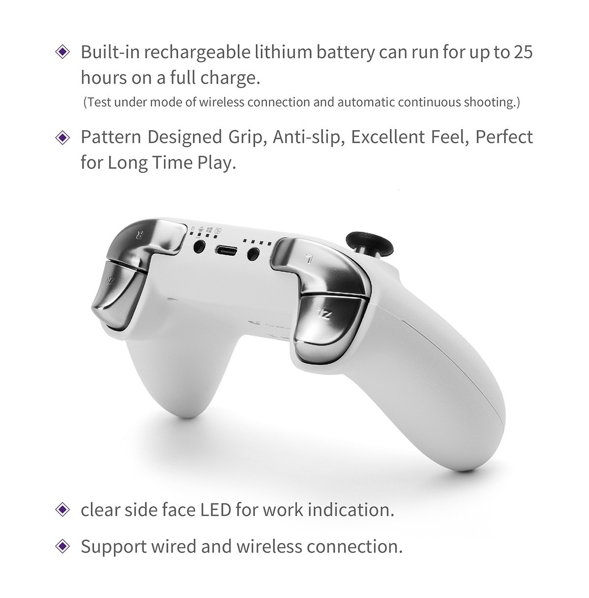 NEW Gulikit Zen Pro Wireless Controller – for Nintendo Switch – White – NS09