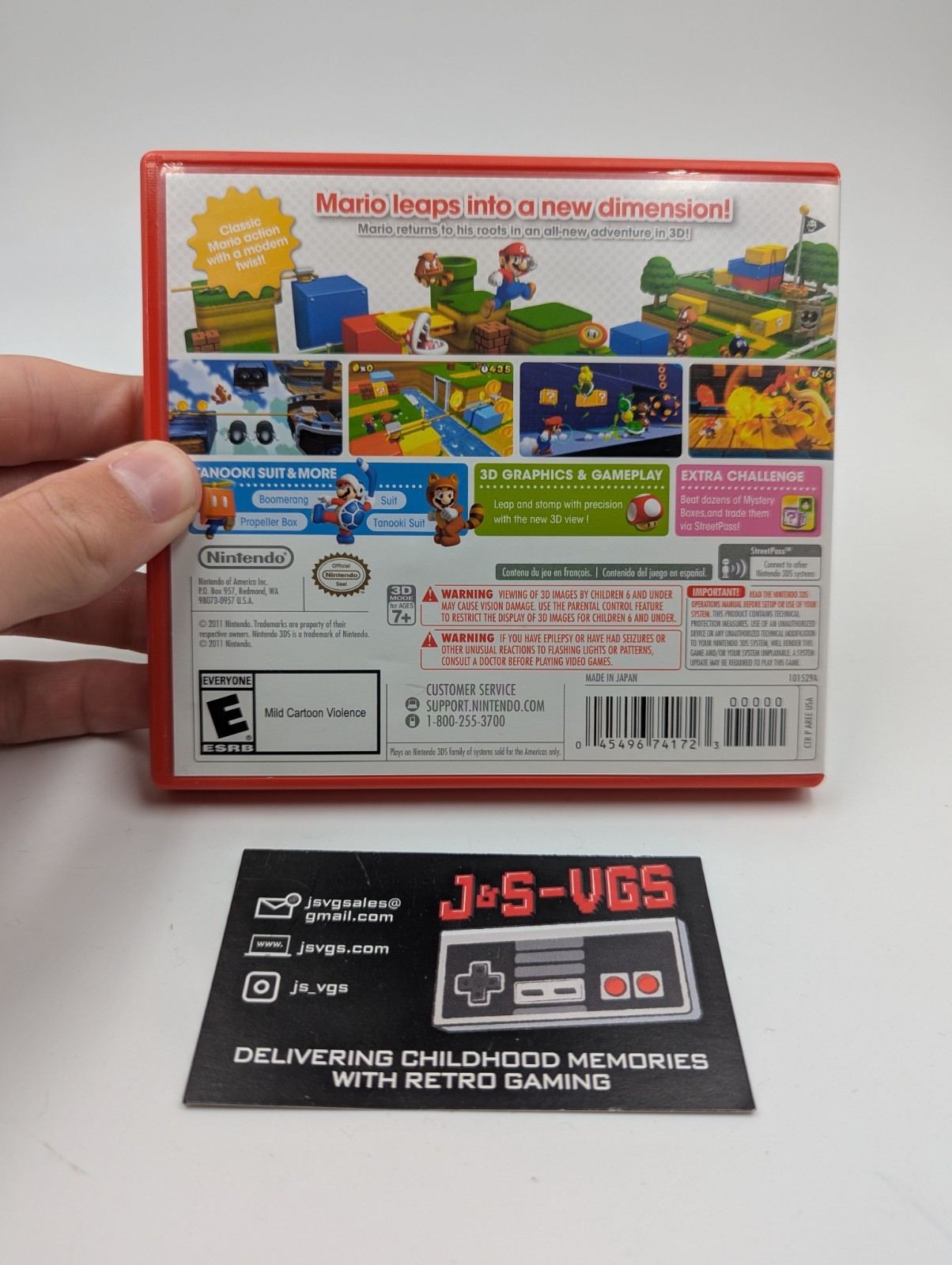 Super Mario 3D Land (Nintendo 3DS, 2011) Authentic CIB Complete #2