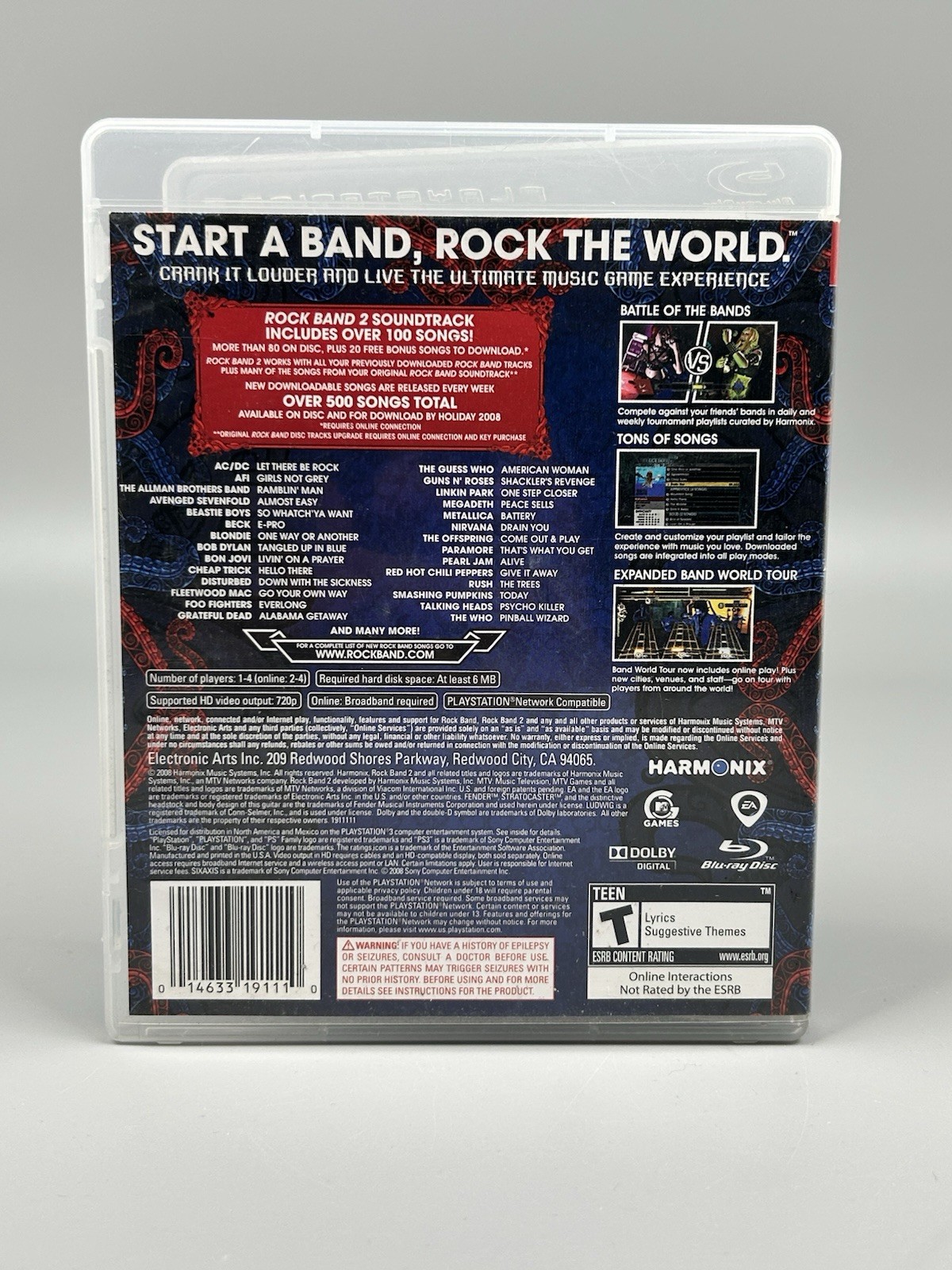 Rock Band 2 Sony PlayStation 3 PS3 Harmonix Music Game CIB Complete – Tested