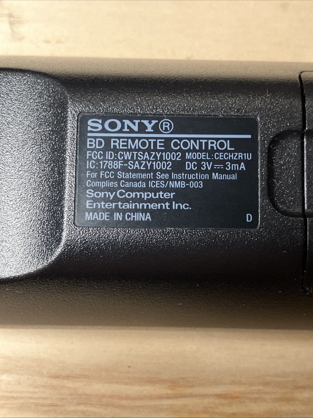 Sony PlayStation BD/PlayStation Remote Control Bluetooth Blue Ray Player PS3 PS4