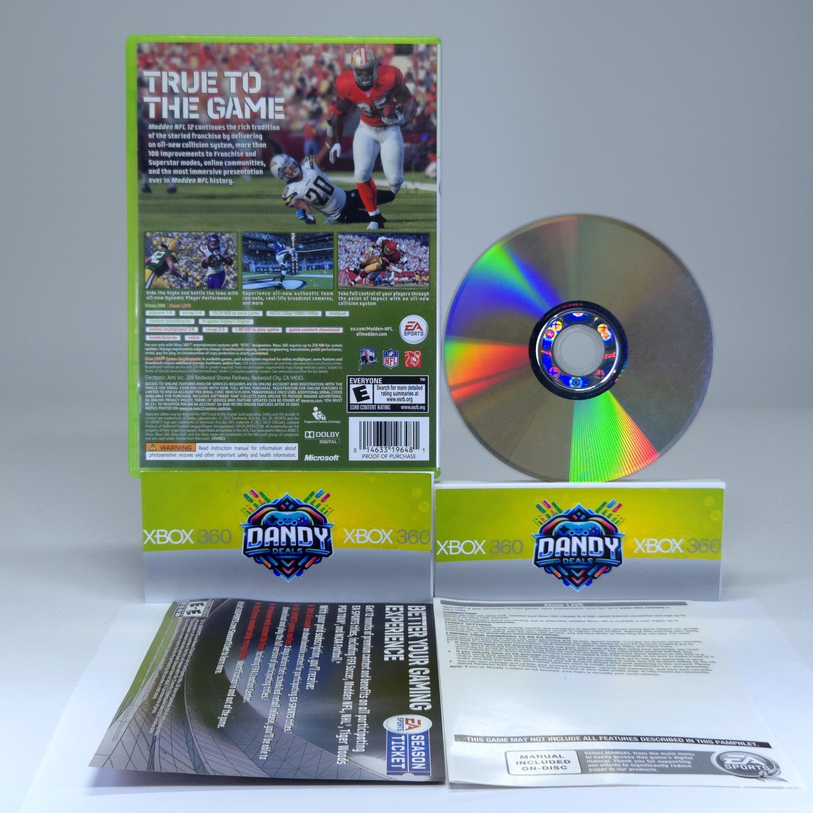 Madden NFL 12 CIB W/ Manual – Tested – Xbox 360