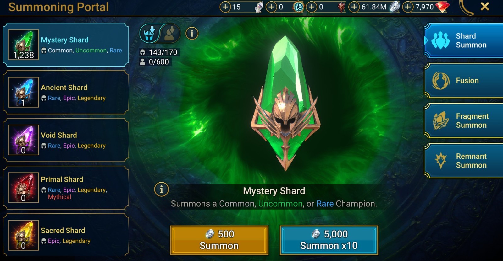Raid Shadow Legends | Starter with 2 Mythical – Arbais and Mina : 100k energy
