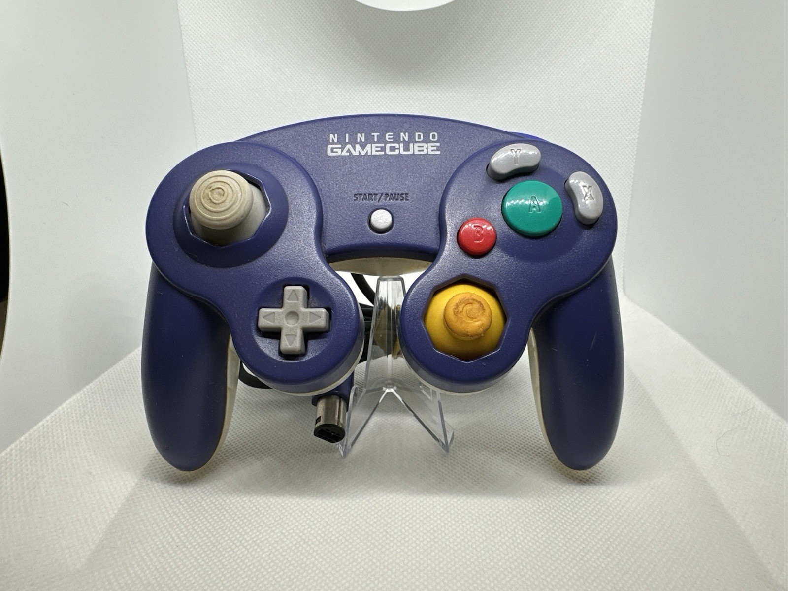 Nintendo Gamecube Controller Indigo Purple Clear Back OEM DOL-003 US SELLER