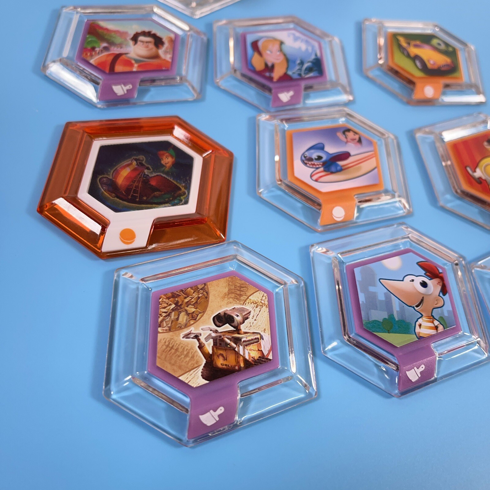 Disney Infinity Power Disc Mixed Lot of 10 with Portable Red Storage Case Bundle