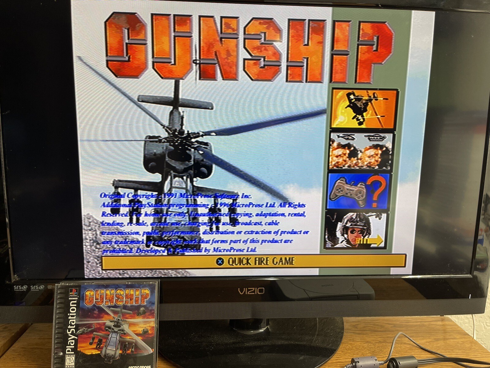 Gunship (Sony PlayStation 1, 1996) PS1 Complete W/ Manual Reg. Card