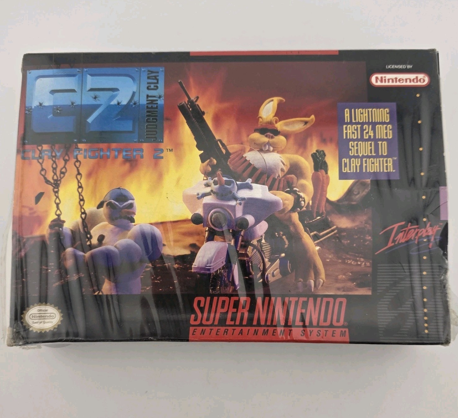 Clay Fighter 2 – Box With Reg Card – Super Nintendo Snes – Shrink (No Game)
