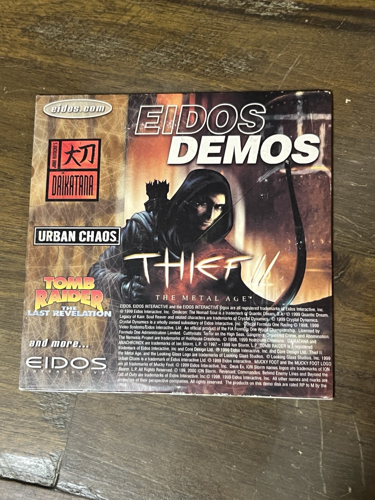 Eidos Eidos Demos Vol 18 PC Demo Disc w/ Sleeve Daikatana Thief Tomb Raider 1999