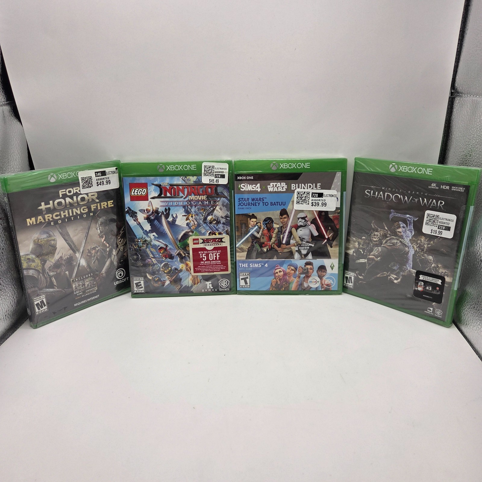 NEW SEALED * Xbox One Lot of 4 Games – Lego Ninjago Sims 4 x Star Wars Bundle +