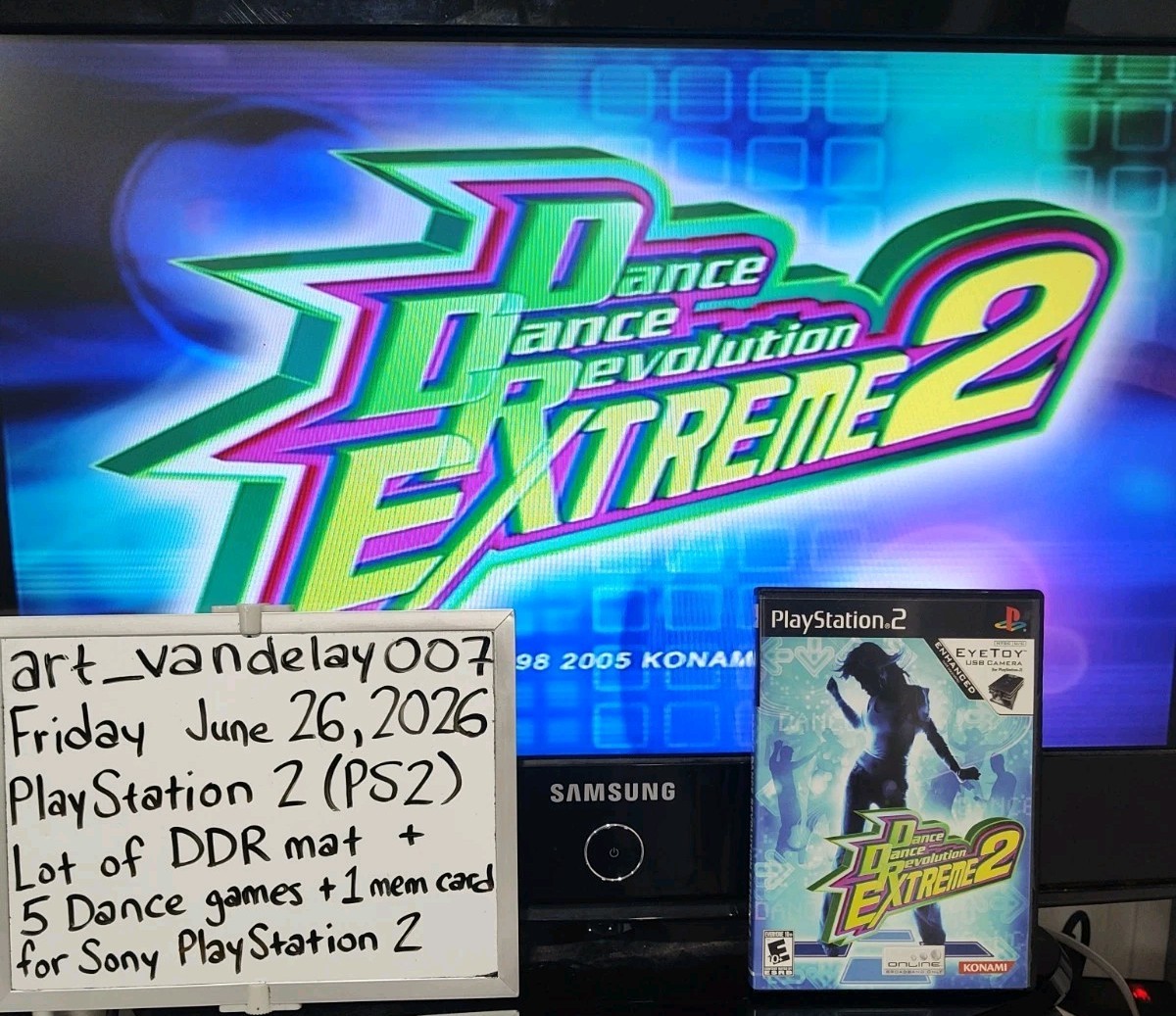 Dance Dance Revolution Mat + 5 Game Bundle For PlayStation 2 *VGC* CIB* Tested!