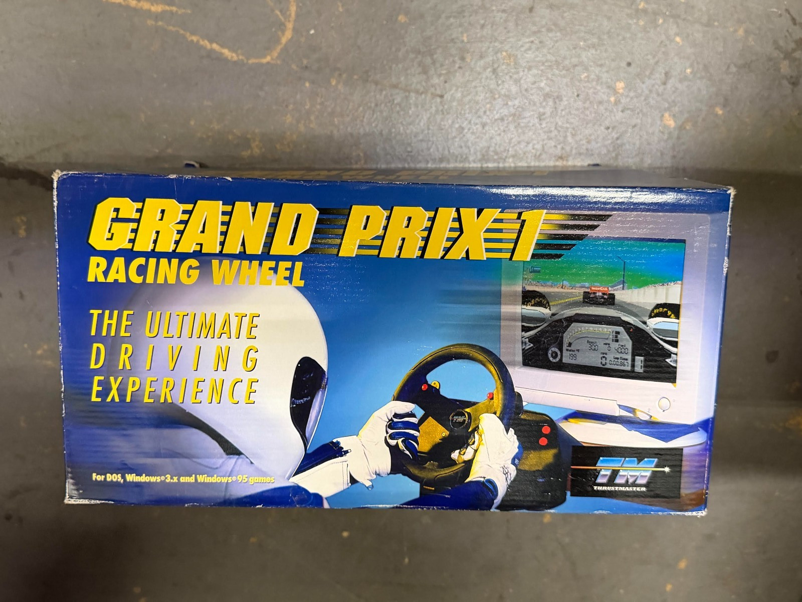 1996 THRUSTMASTER GRAND PRIX 1 RACING WHEEL DOS WINDOWS 3.X WIN 95 – NEW