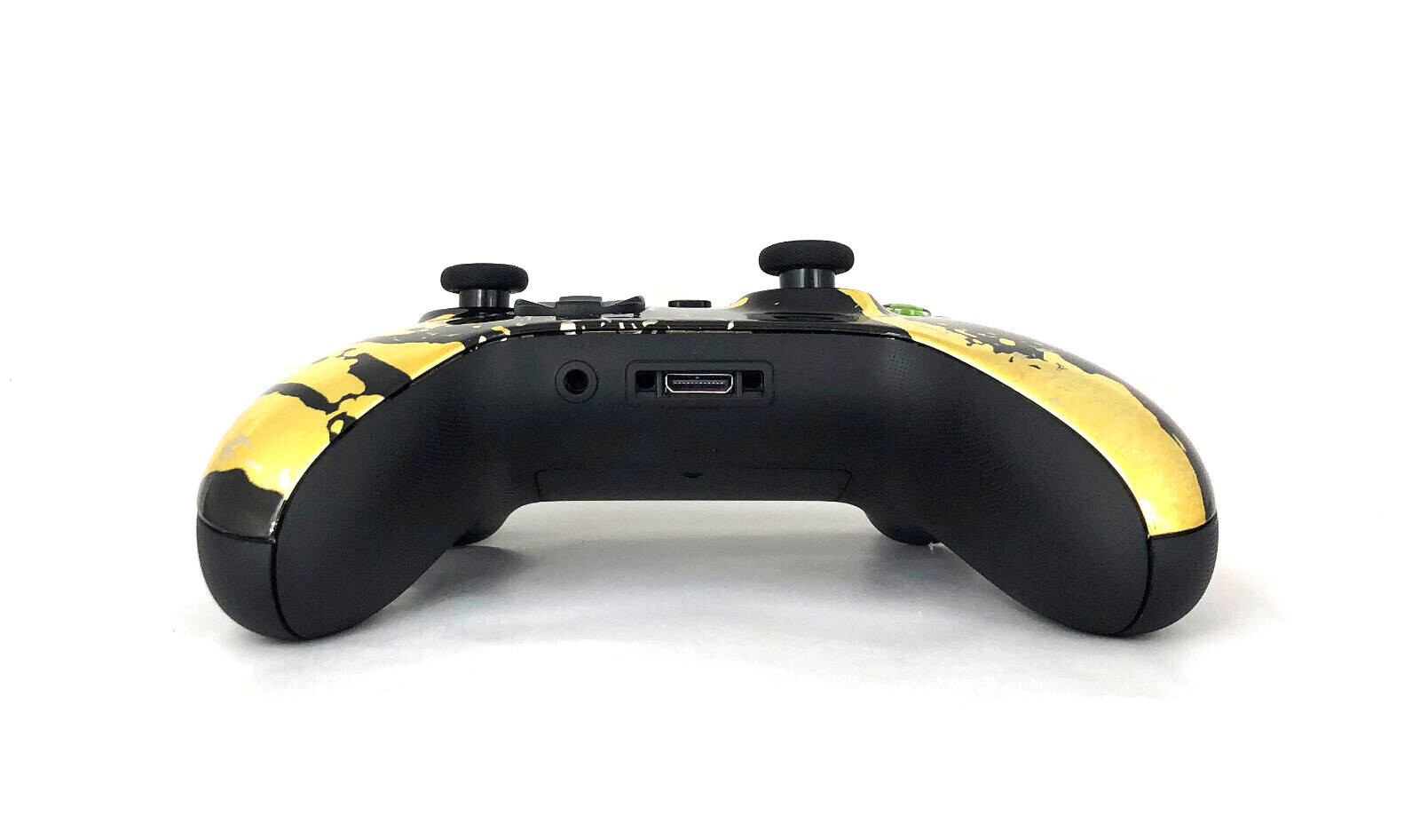 Custom Microsoft Xbox Series X / Controller – Glossy Chrome Gold Black Splatters