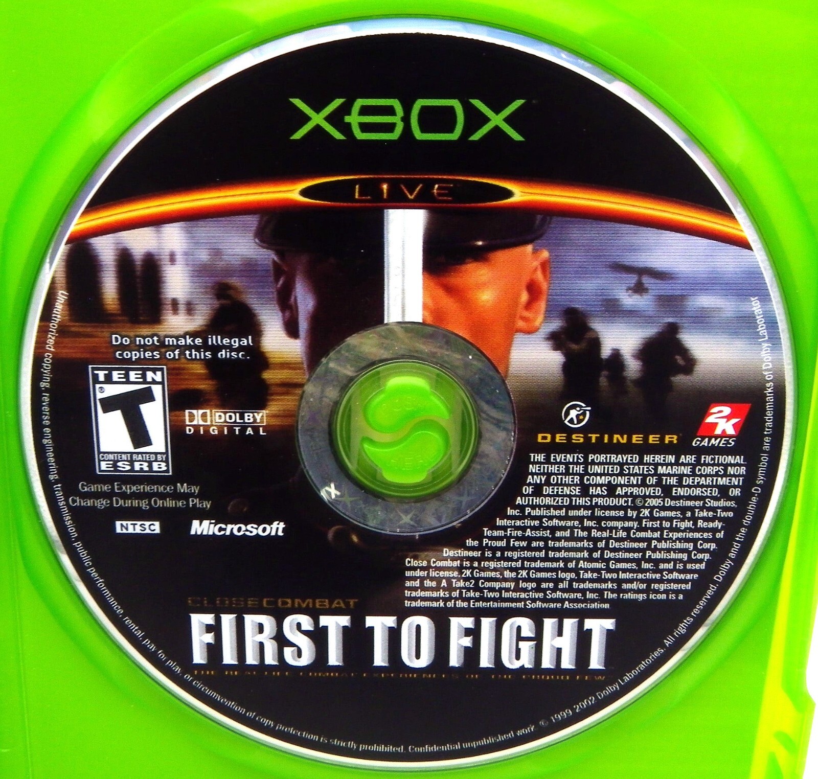 Complete Close Combat: First to Fight United States Marines Microsoft Xbox 2005