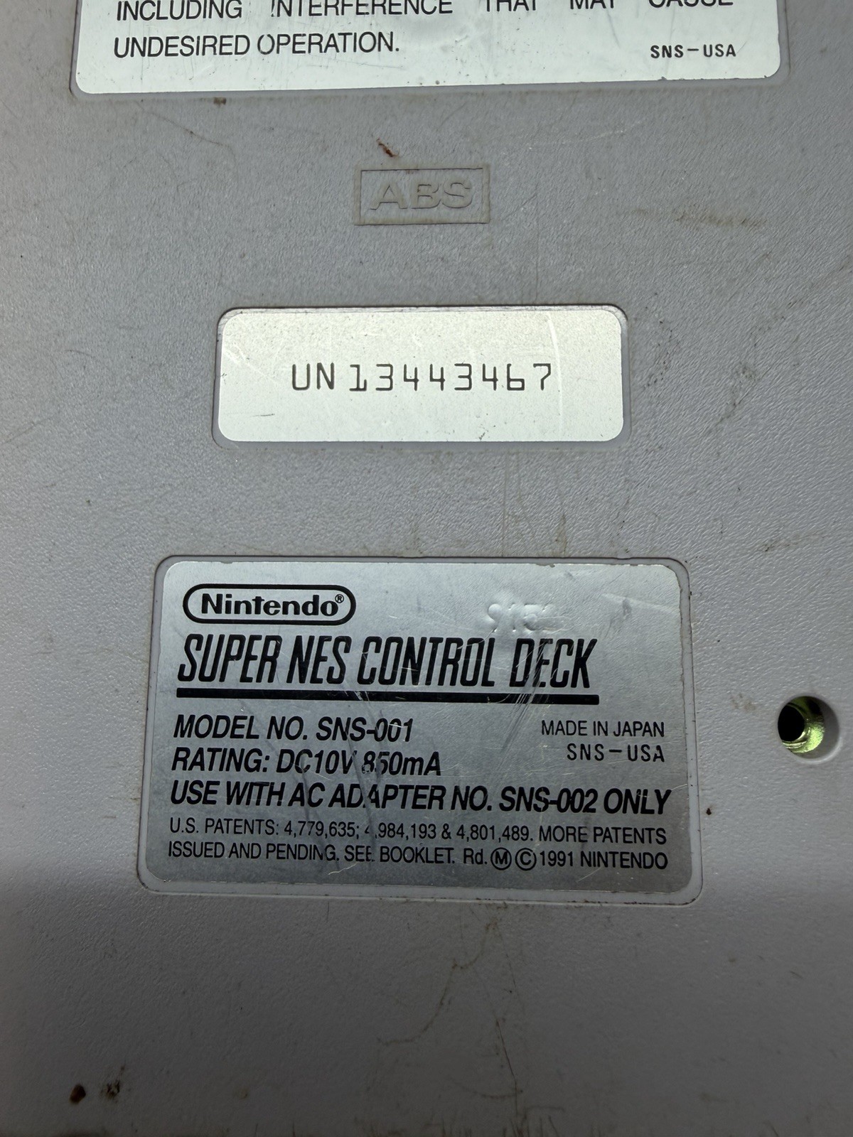 Super Nintendo SNES Console Only SNS-001 – Tested Working!