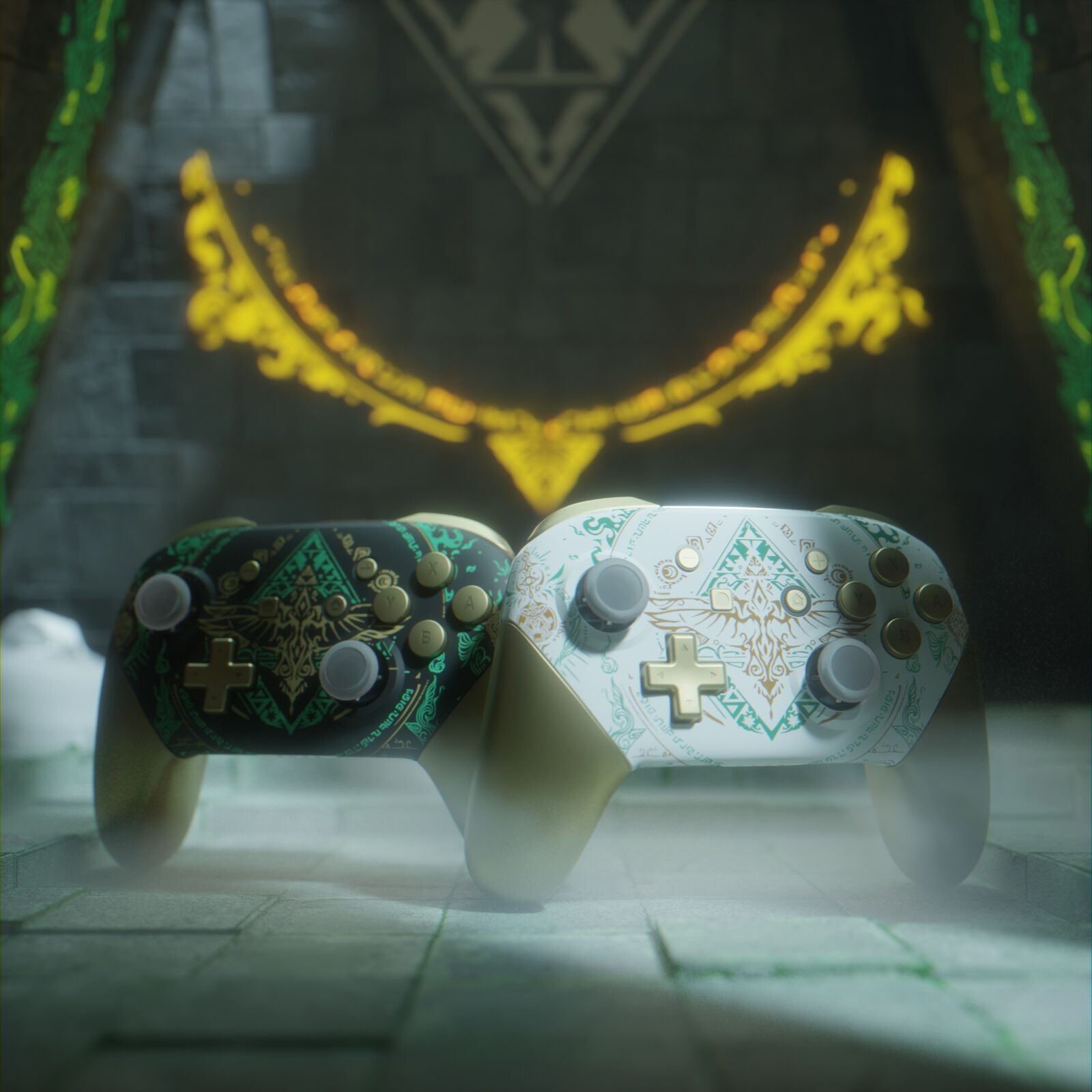 The Legend of Zelda For Nintendo Switch Pro Full Shell Buttons Luminous Case Set