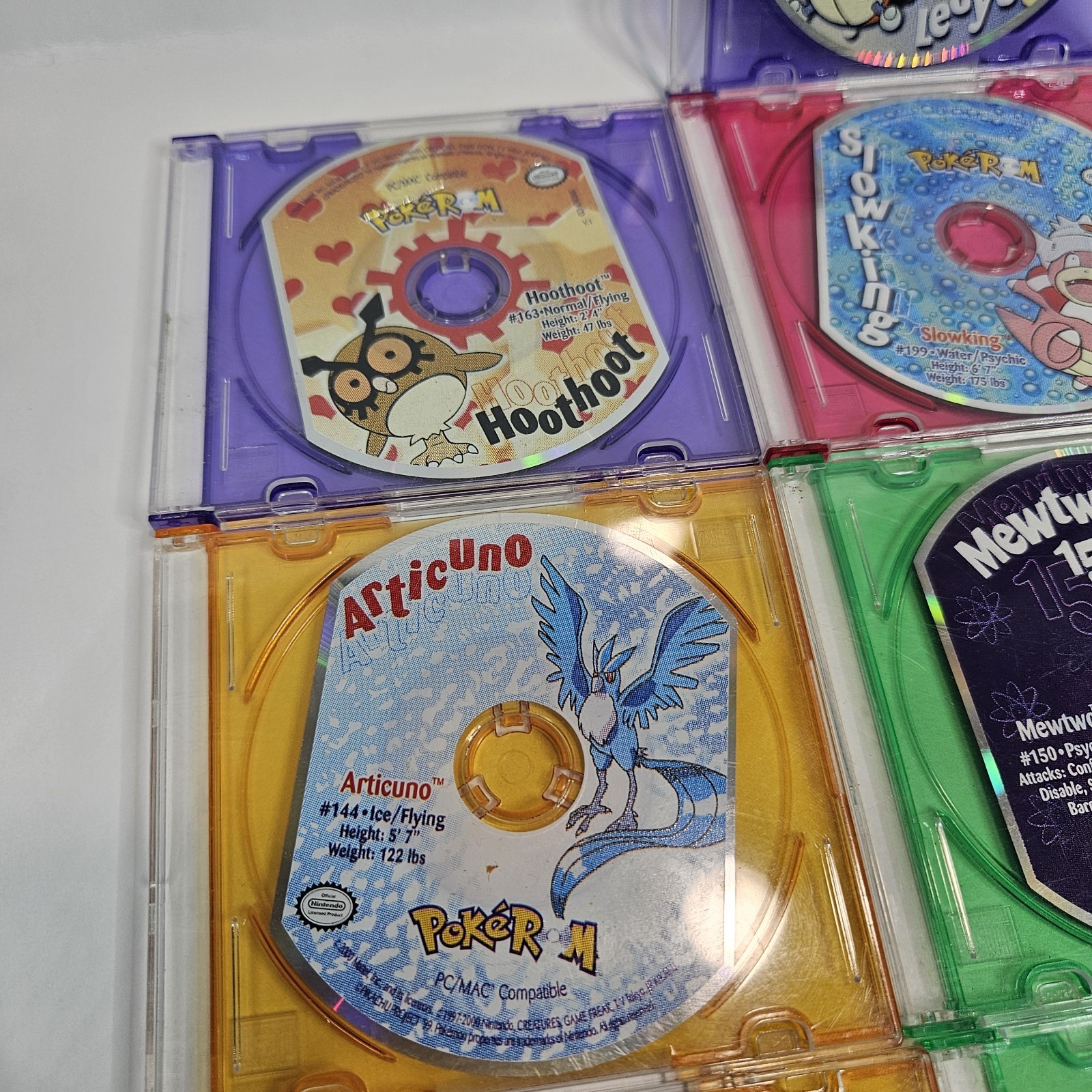 Pokemon Pokerom Lot Of 10 PC/Mac CD-ROM NINTENDO Mattel 2000